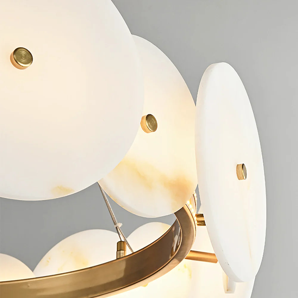 Alabaster Multiple Round Chandelier