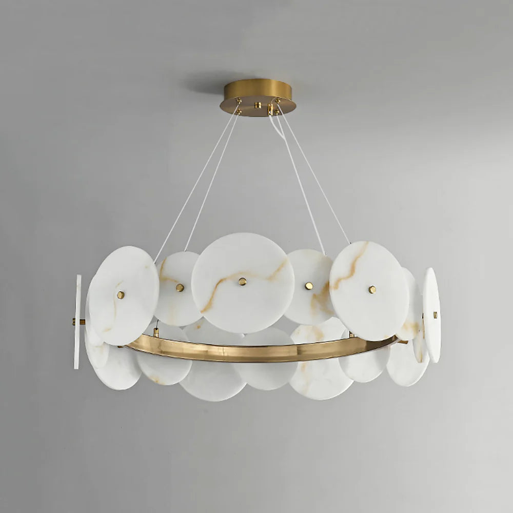 Alabaster Multiple Round Chandelier