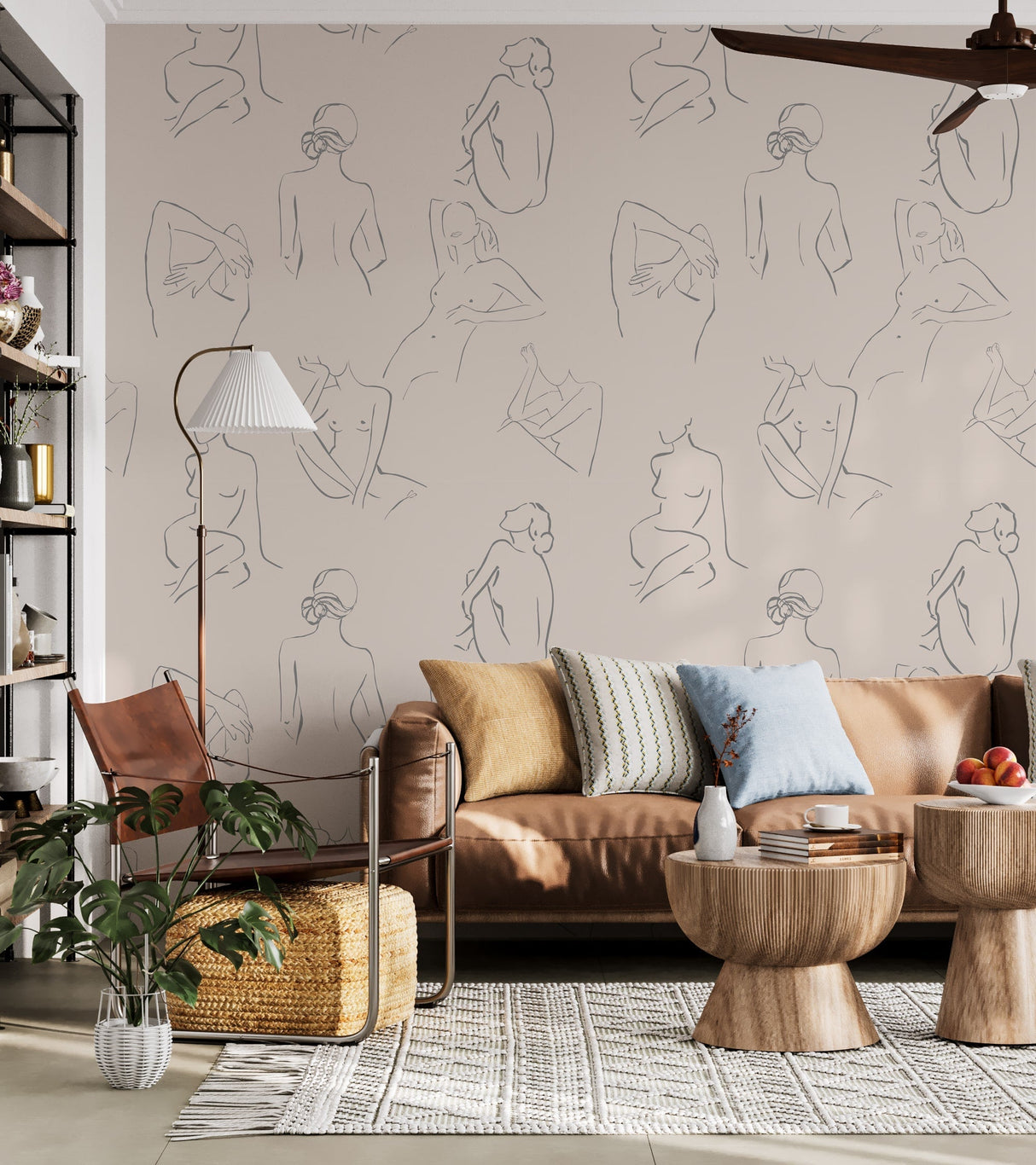 Female Body Wallpaper - Elegant Female Silhouettes for Modern Spaces