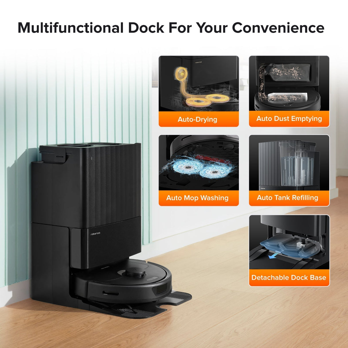 【Certified Refurbished 90% New】Roborock Qrevo Robot Vacuum with Multifunctional Dock