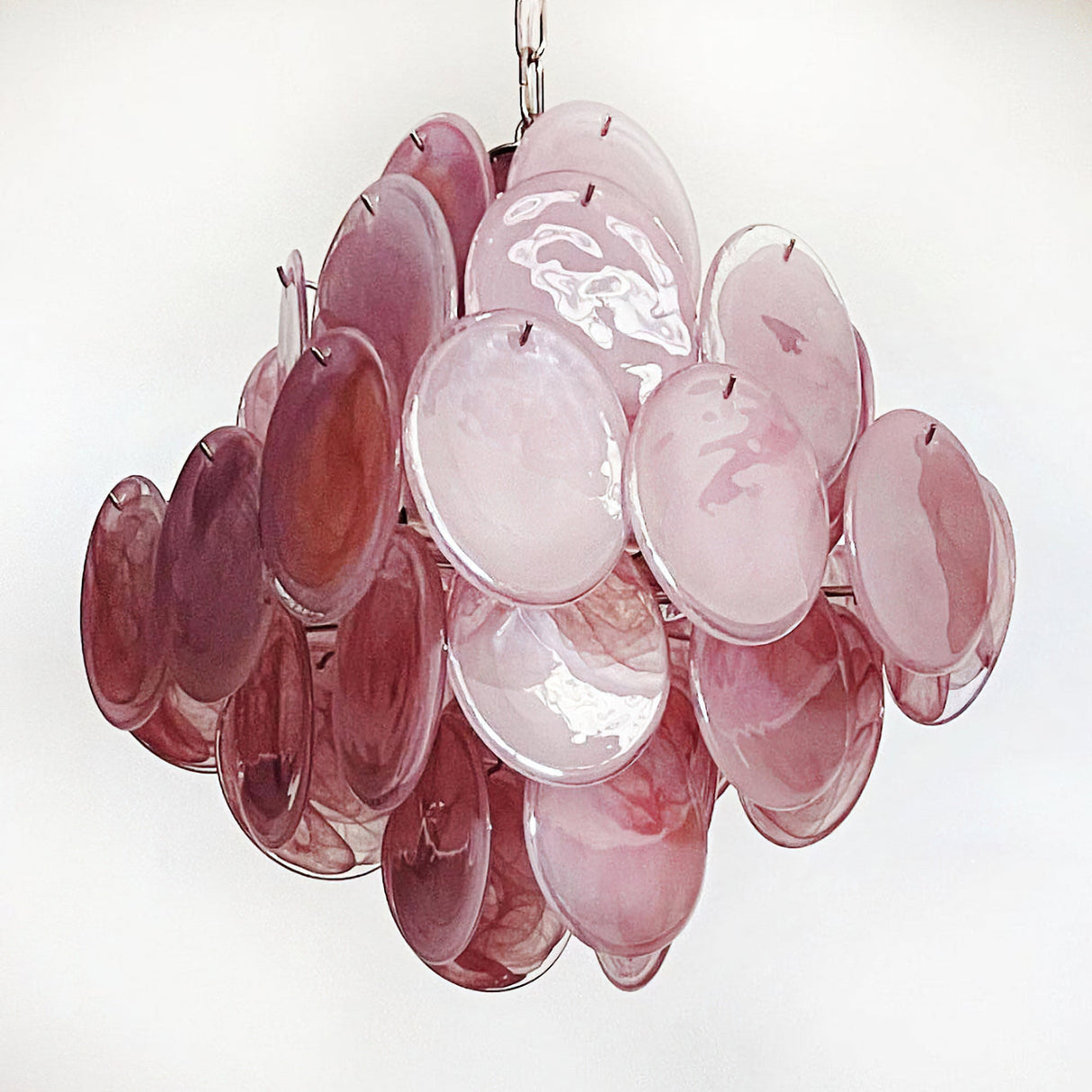 Vintage Murano Disc Glass Chandelier