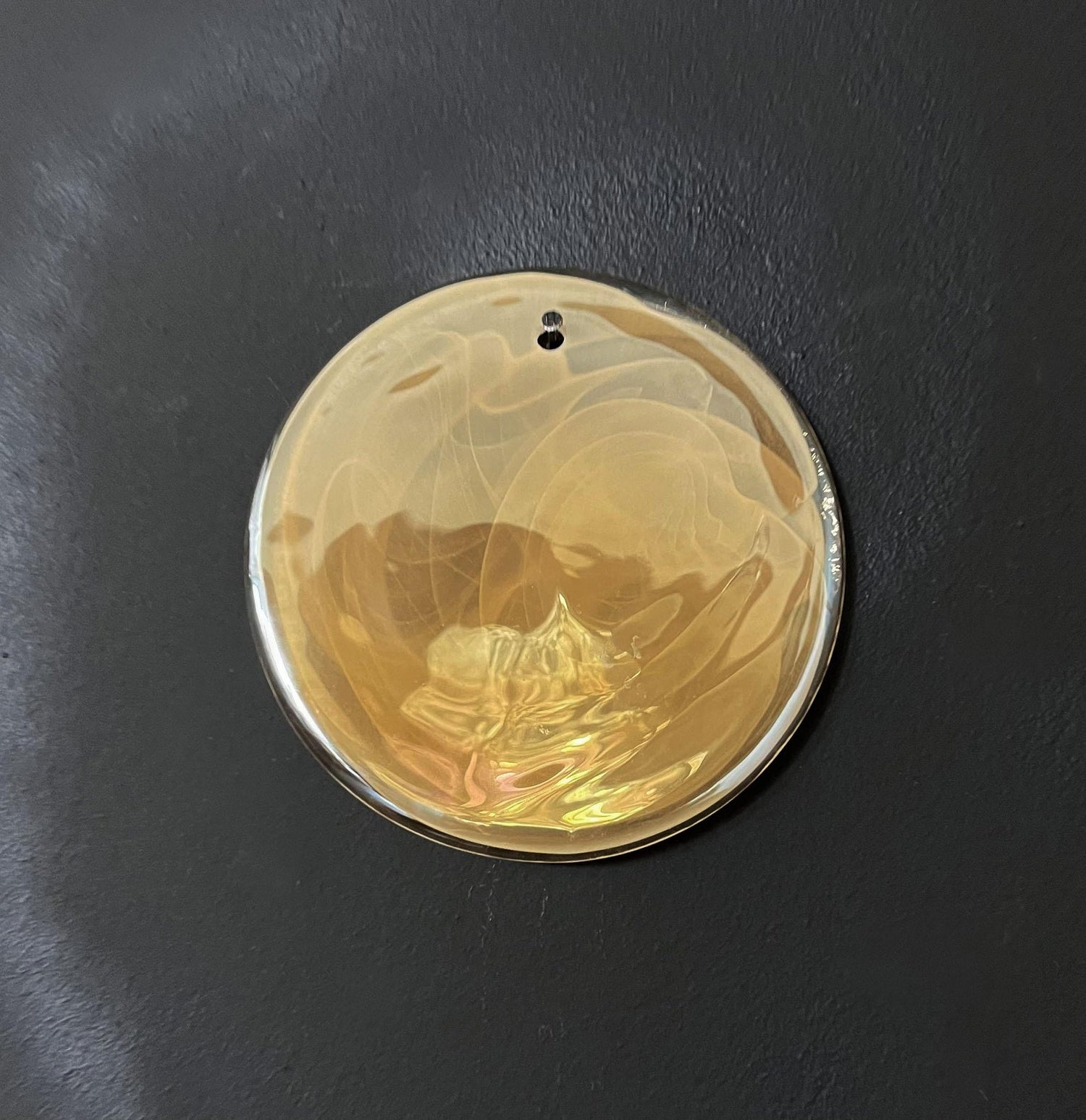 Elegant Murano Disc Gold Chandelier