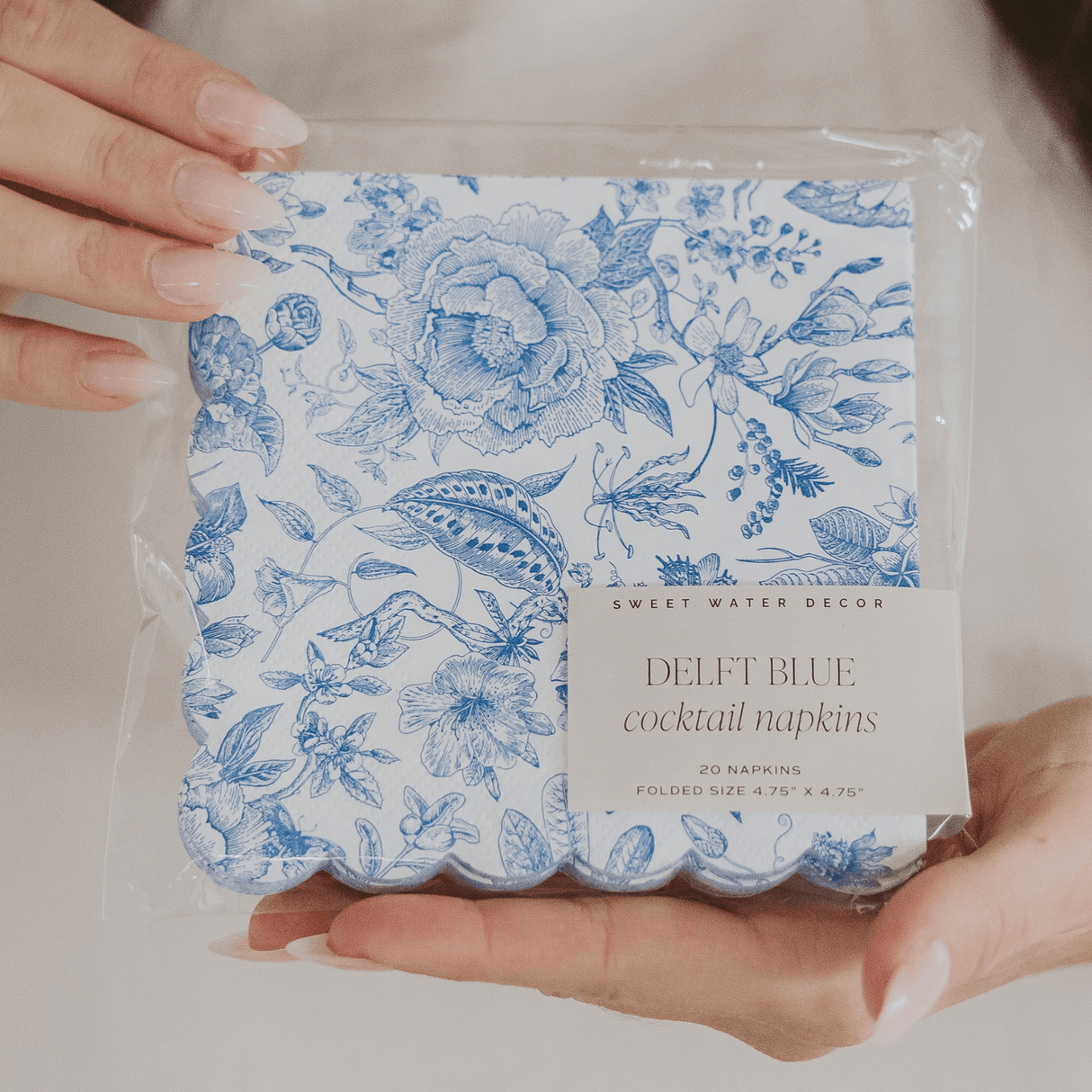 Blue Delft Cocktail Napkins