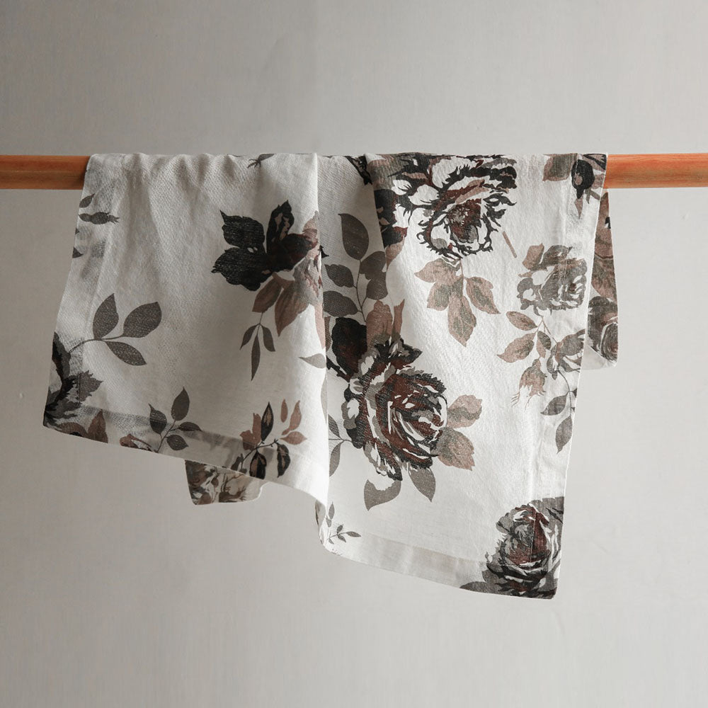 Eggplant and Grey Roses Napkins