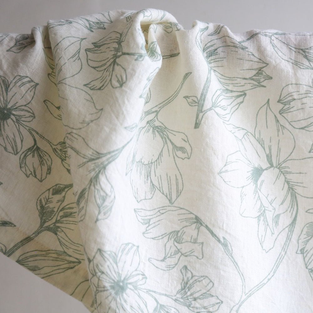 Grey and Green Lilies Napkins