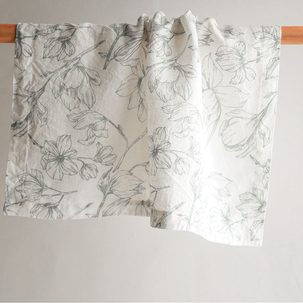 Grey and Green Lilies Napkins