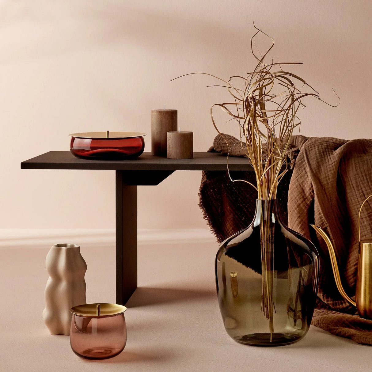 Beret Storage Box Medium with Brass Lid
