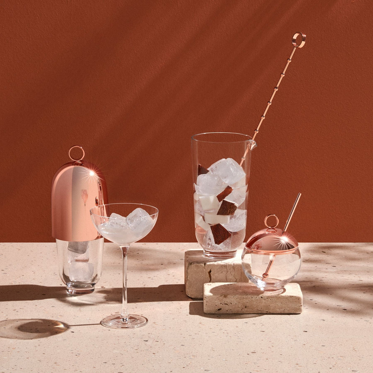 Hepburn Mixing Glass with Metal Stirrer