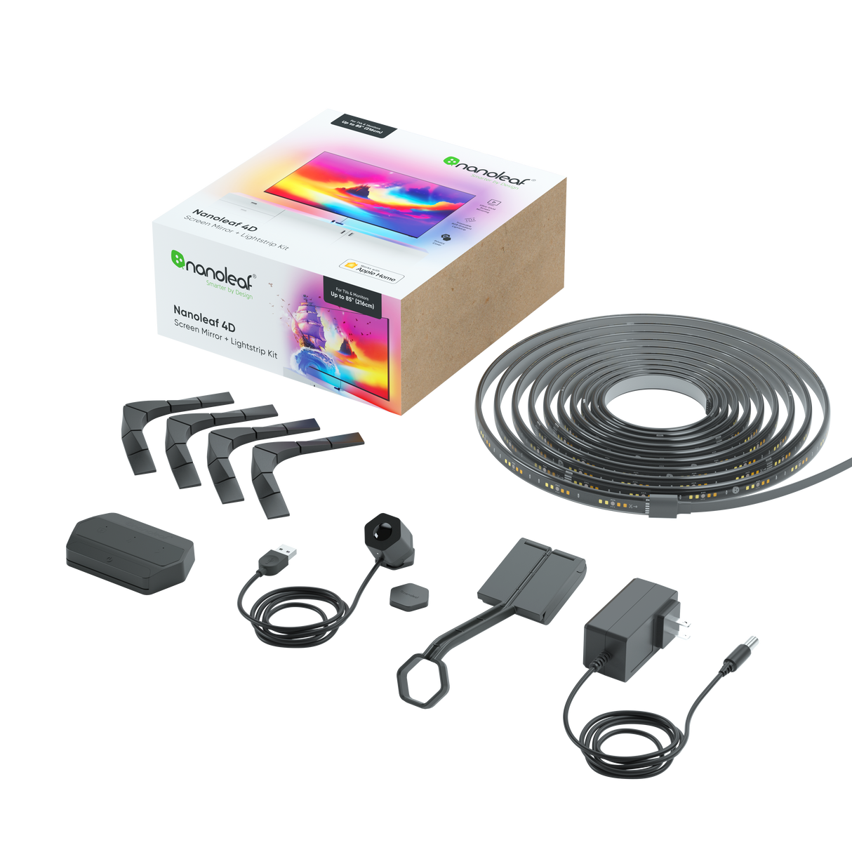 Nanoleaf 4D Screen Mirror + Lightstrip Kit (For TVs and Monitors up to 85")