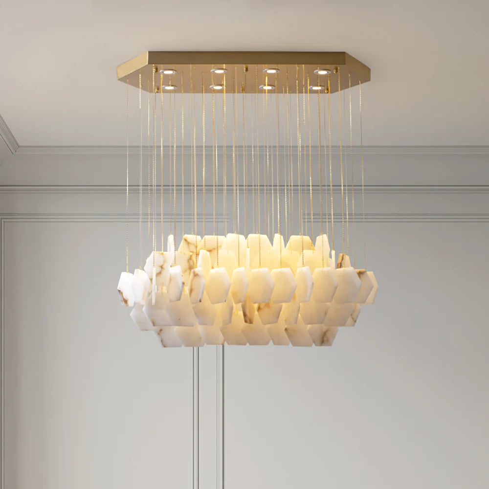 Natural Alabaster Chandelier