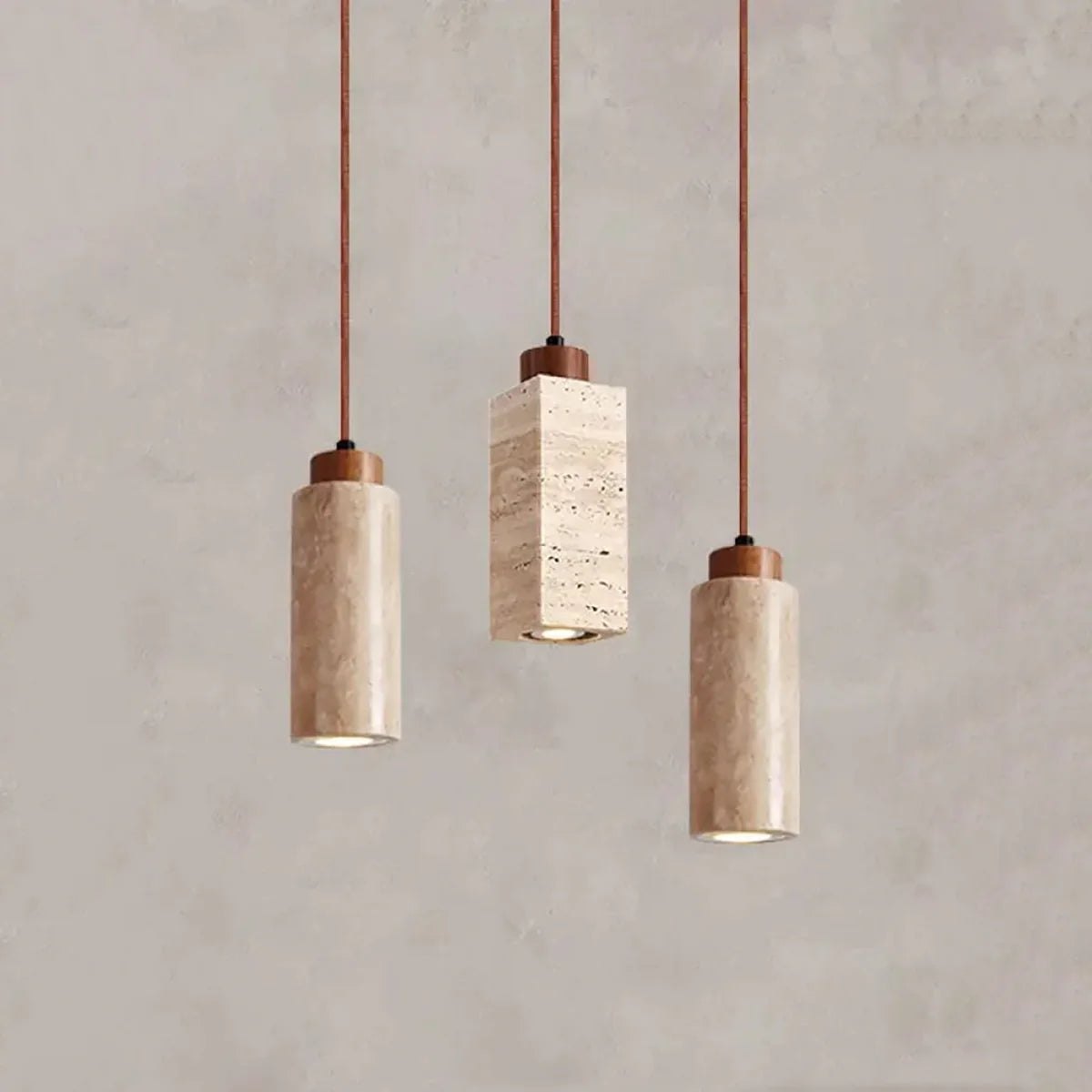 Natural Travertine GLigEt Pendant Light