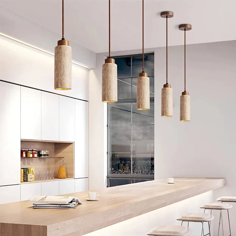 Natural Travertine GLigEt Pendant Light