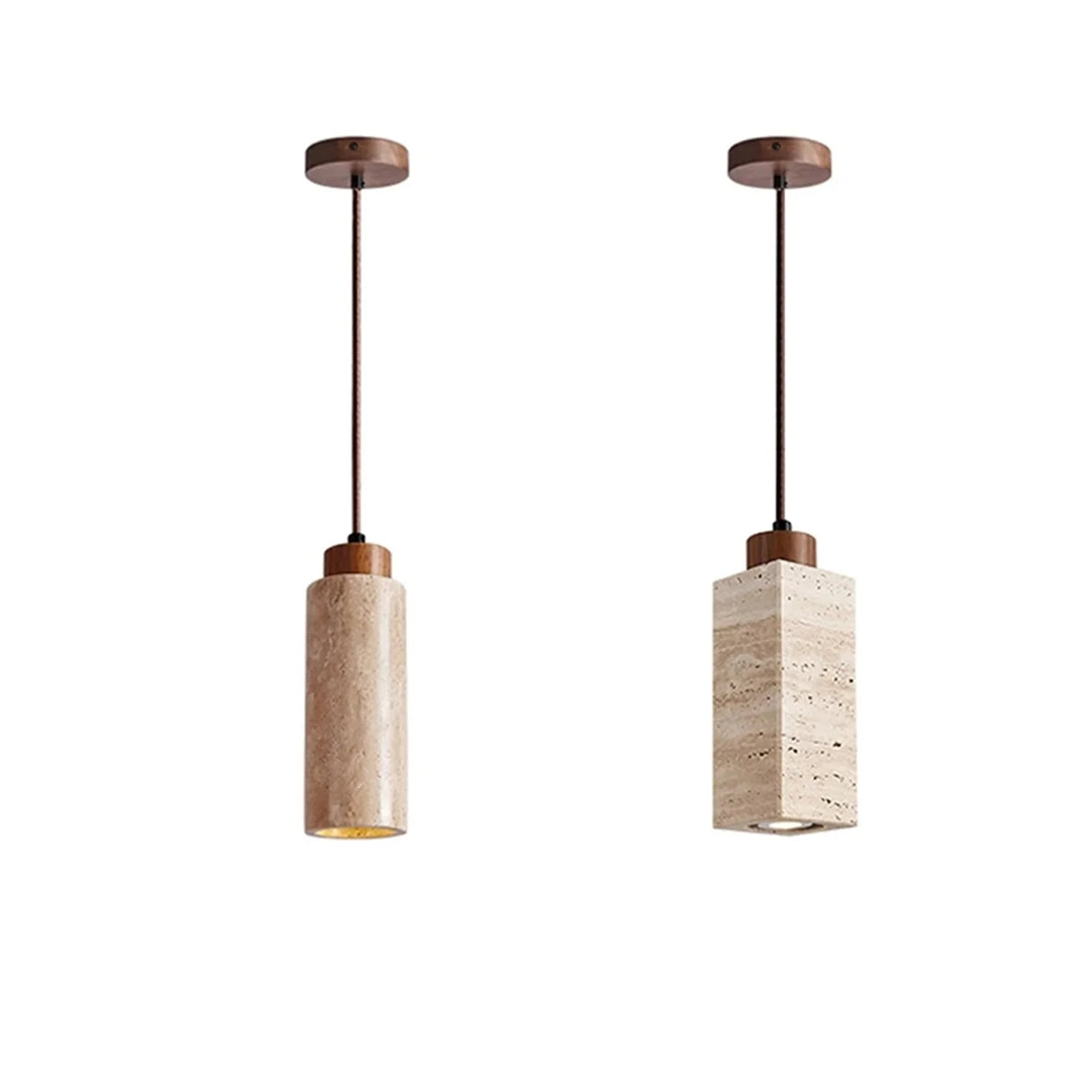 Natural Travertine GLigEt Pendant Light