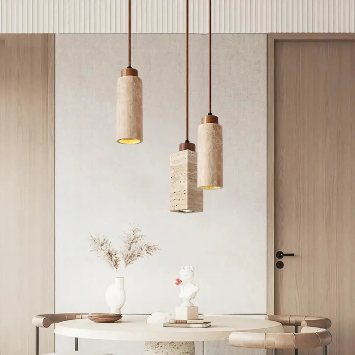 Natural Travertine GLigEt Pendant Light