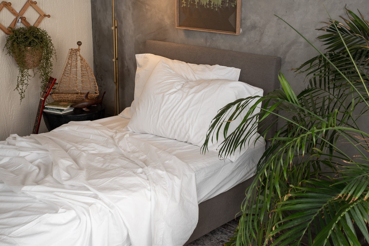 Kids Crinkle Percale Organic Cotton Sheet Set + Pillowcases