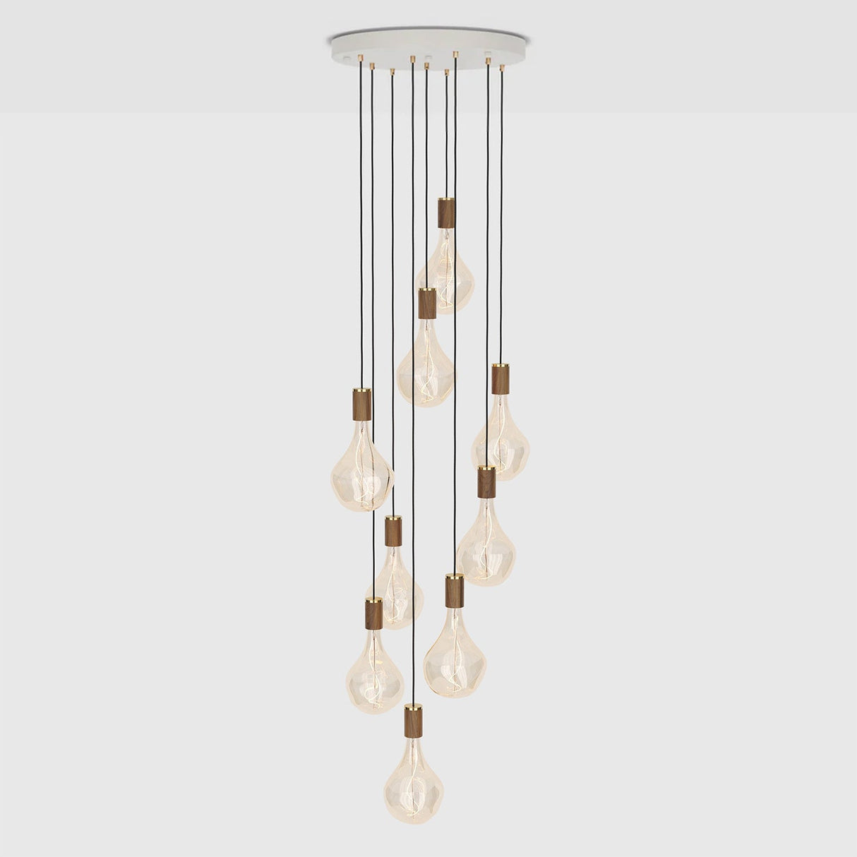 Nine Pendant in Walnut + Voronoi II