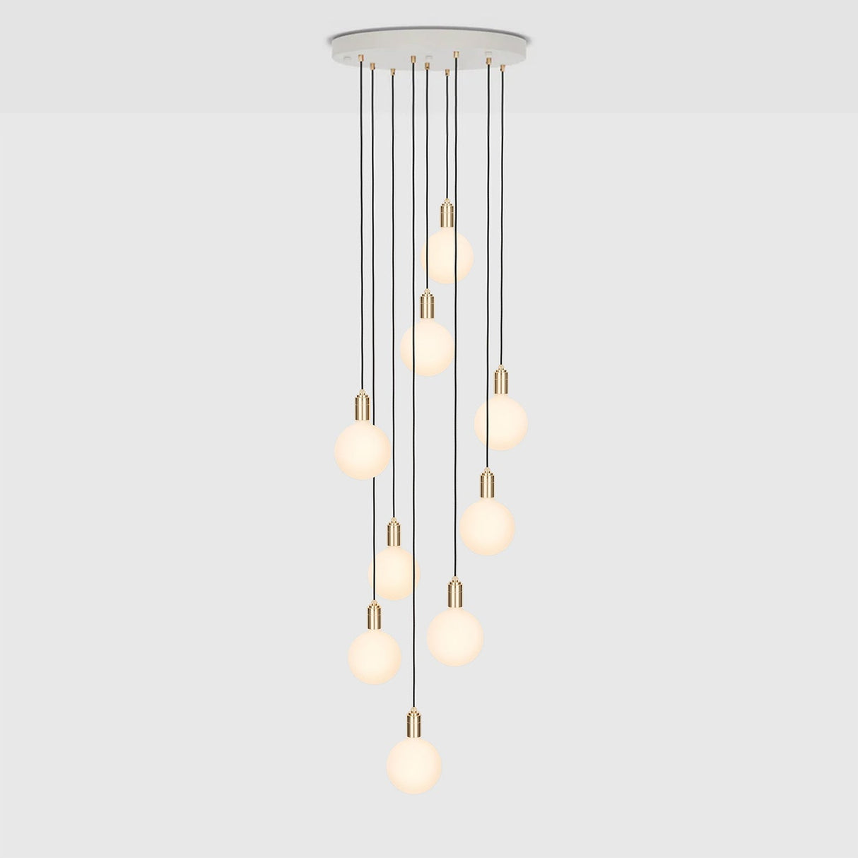 Nine Pendant in Brass + Sphere IV