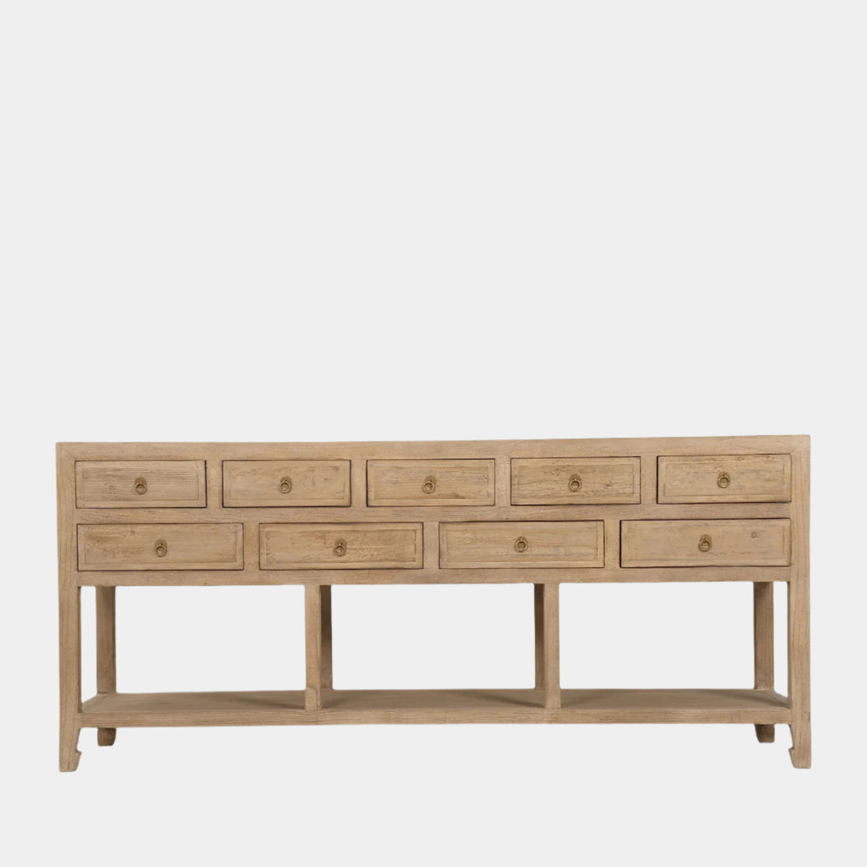 Nine Drawer Elm Sideboard