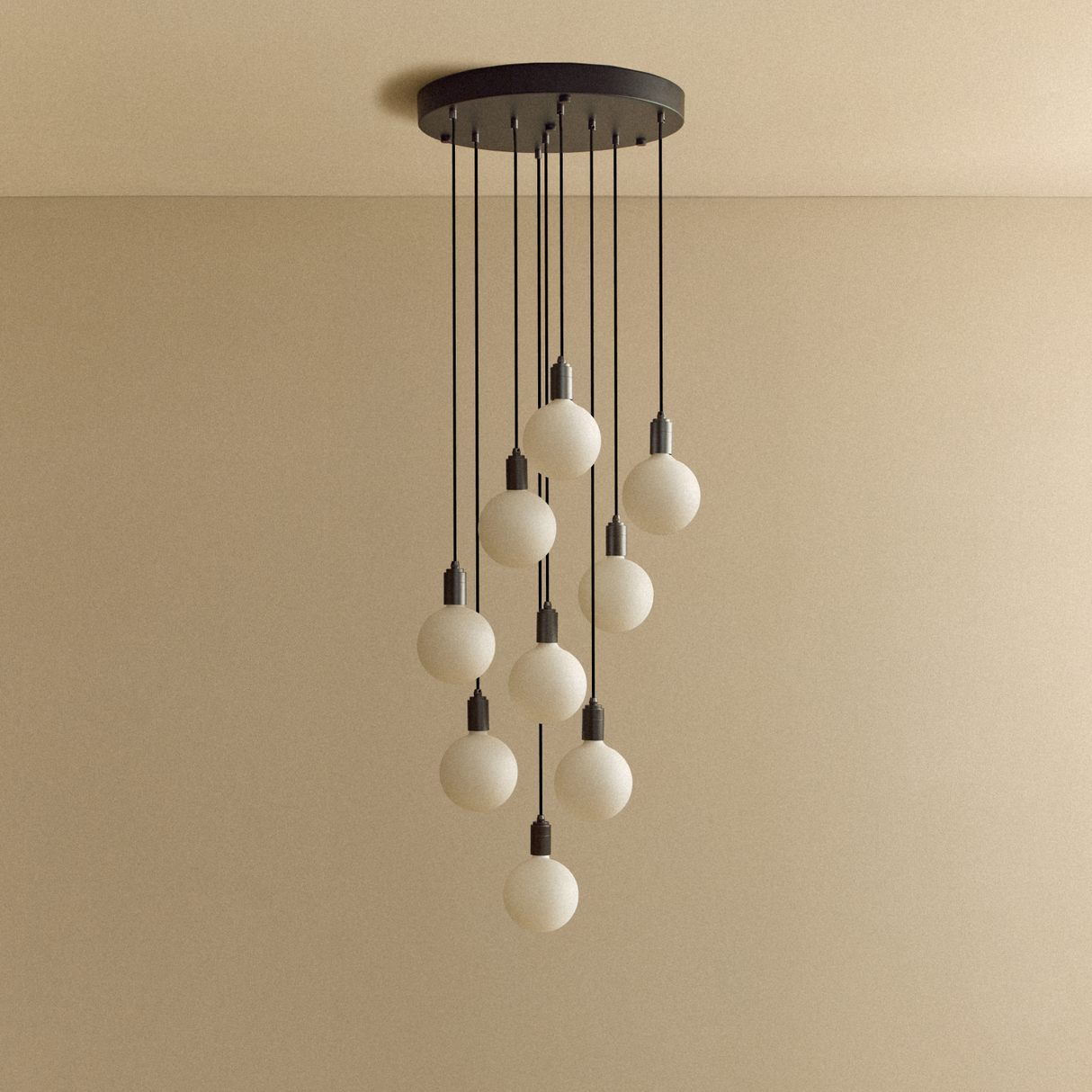 Nine Pendant in Graphite + Sphere IV