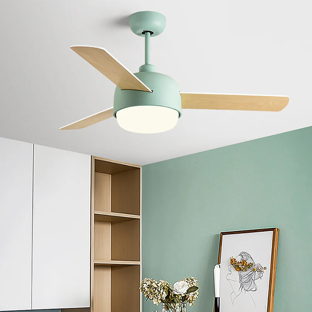 Nordic Macaron Dome Ceiling Fan Light
