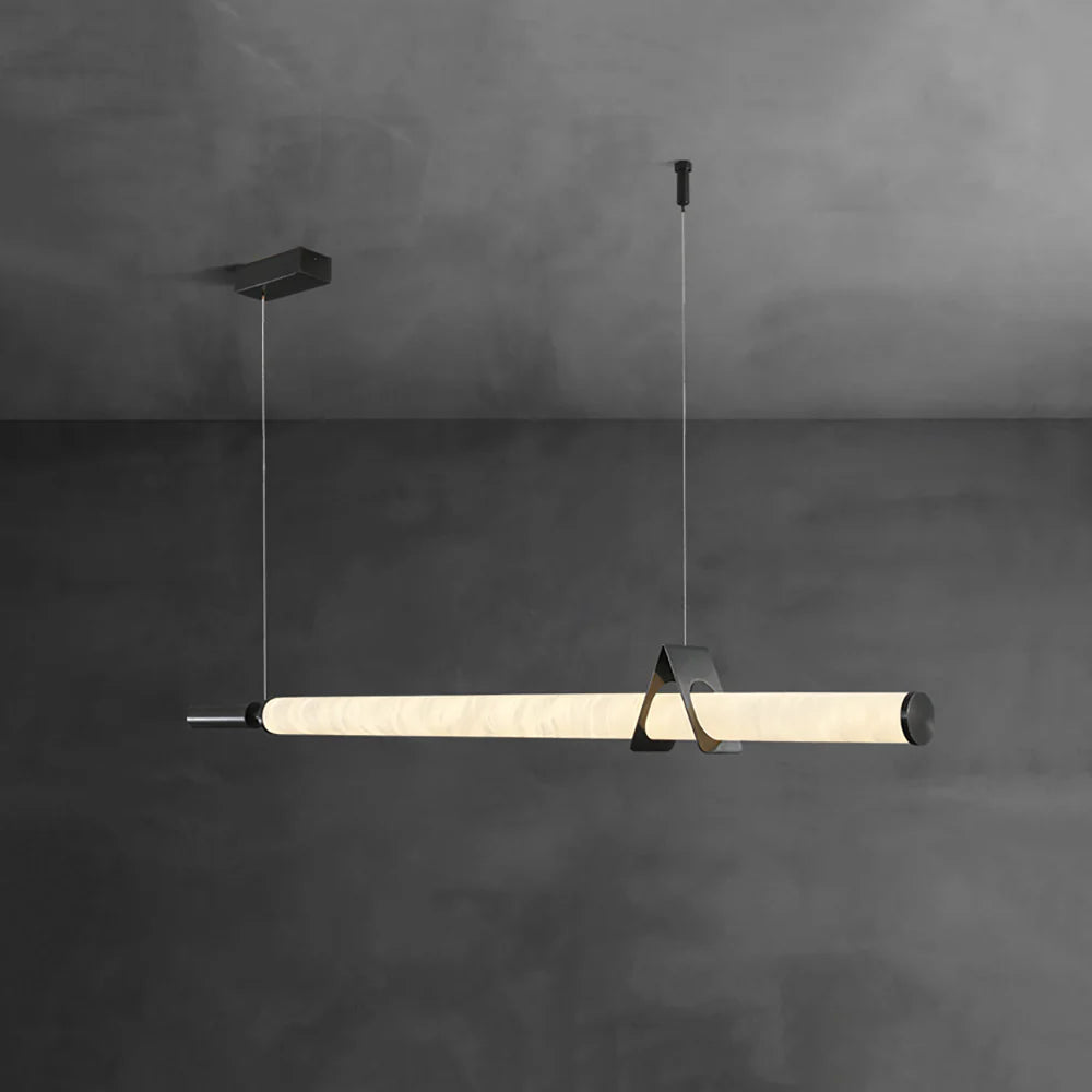 Organic Alabaster Linear Pendant Light