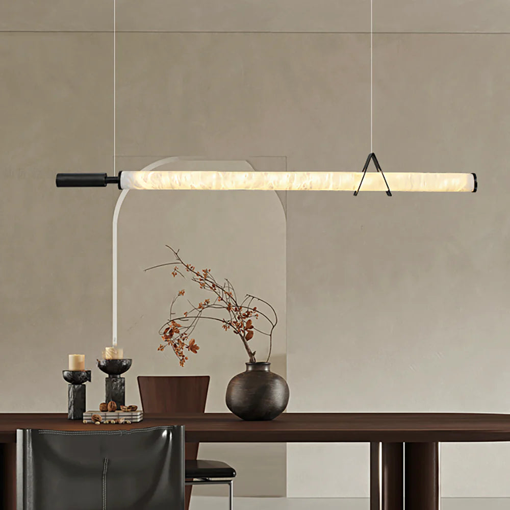 Organic Alabaster Linear Pendant Light