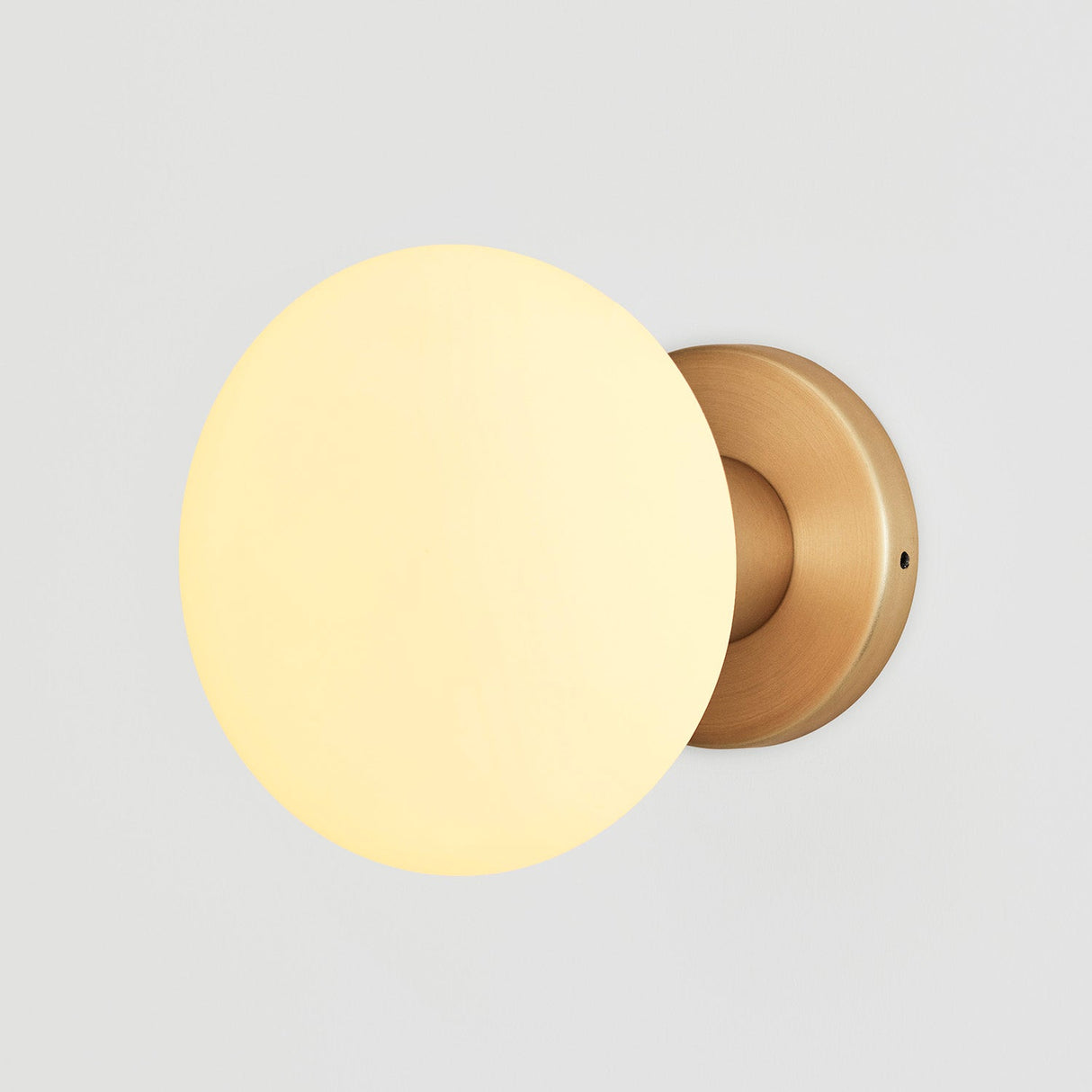 Lochan Wall Light in Brass + Oval Dim to Warm
