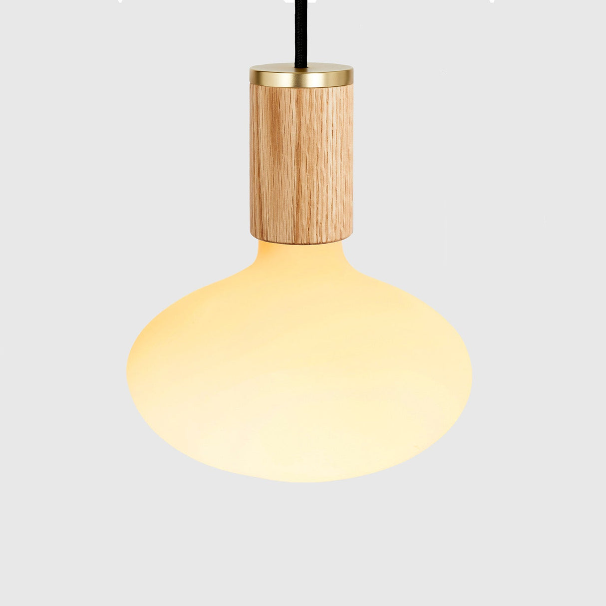 Oval Dim to Warm Pendant Light in Oak
