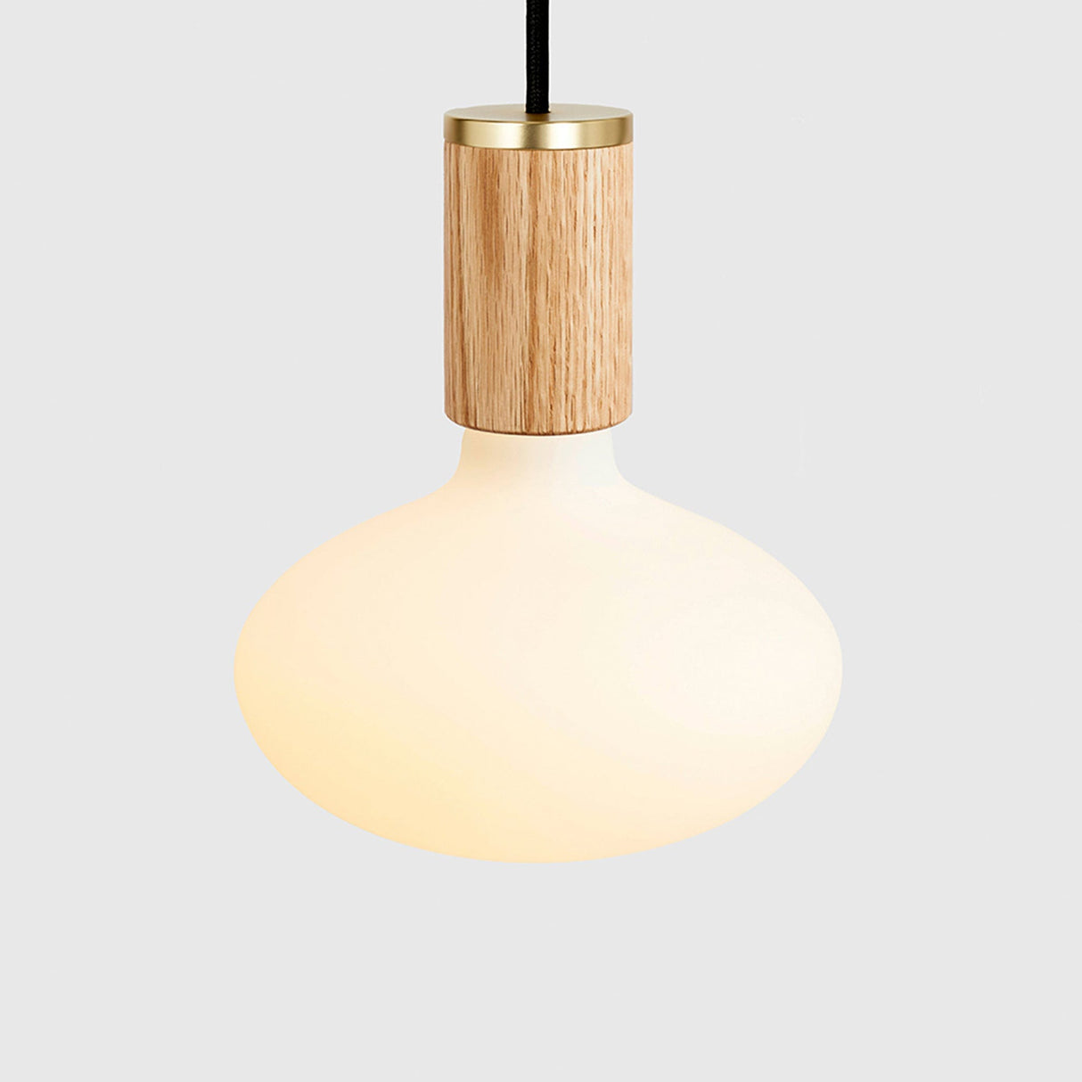Oval Dim to Warm Pendant Light in Oak