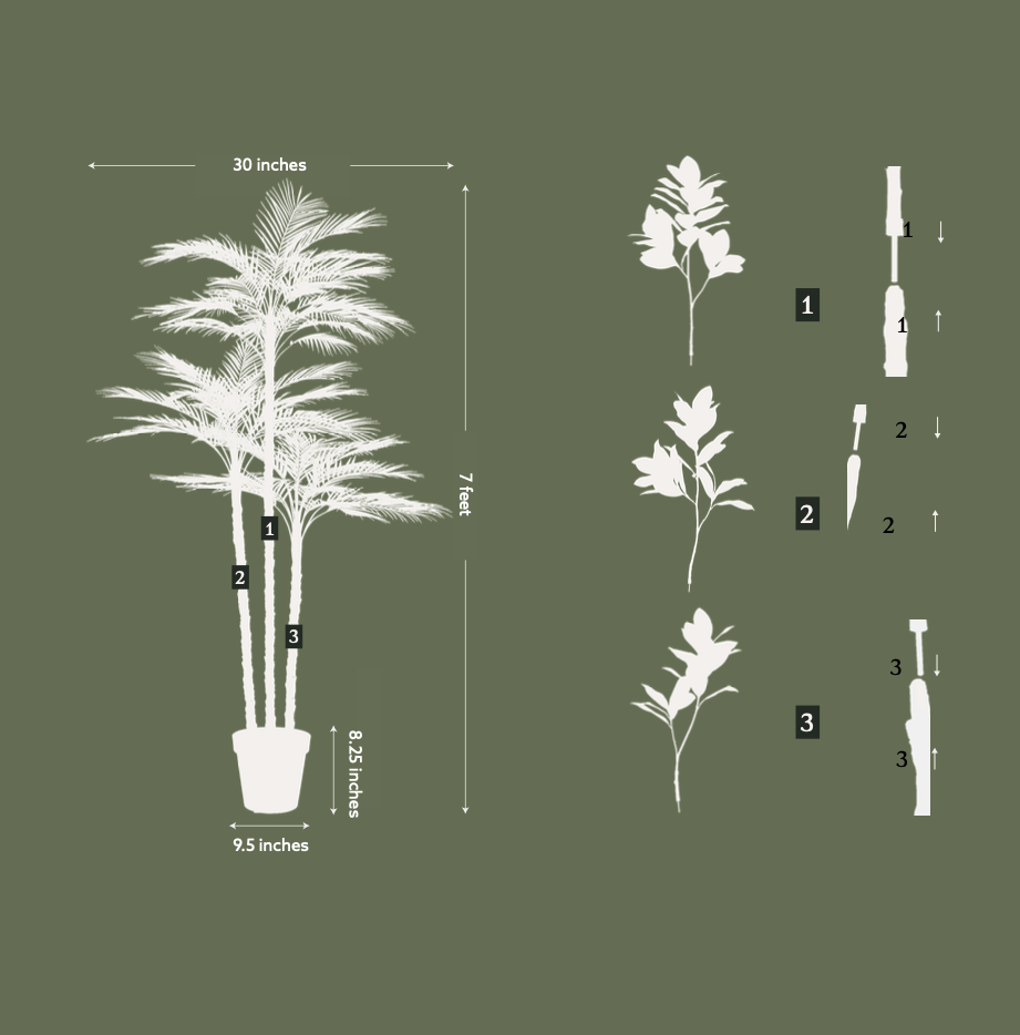 7' Artificial Palm Tree