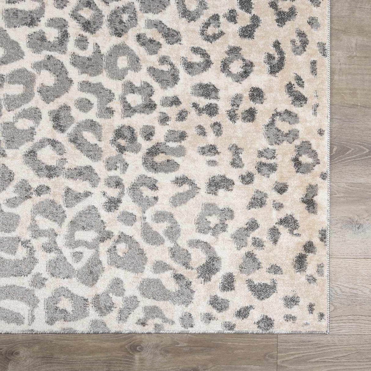 Beige Liversedge Leopard Print Area Rug