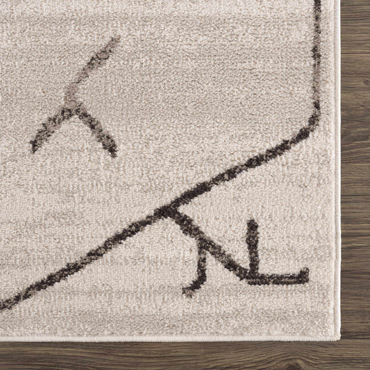 Azzan Cream & Charcoal Area Rug - Clearance
