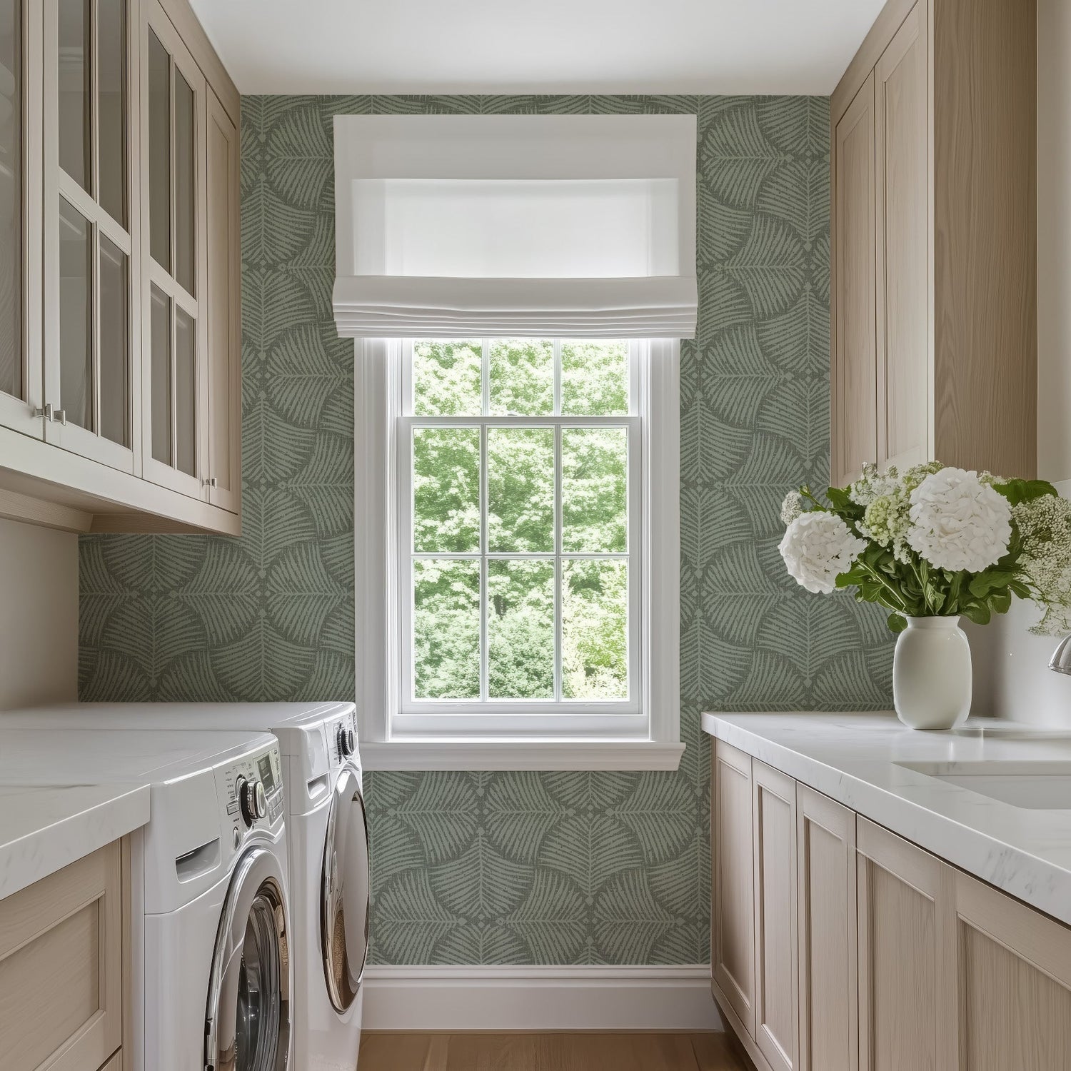 Fan Palm Wallpaper | Tropical Elegance