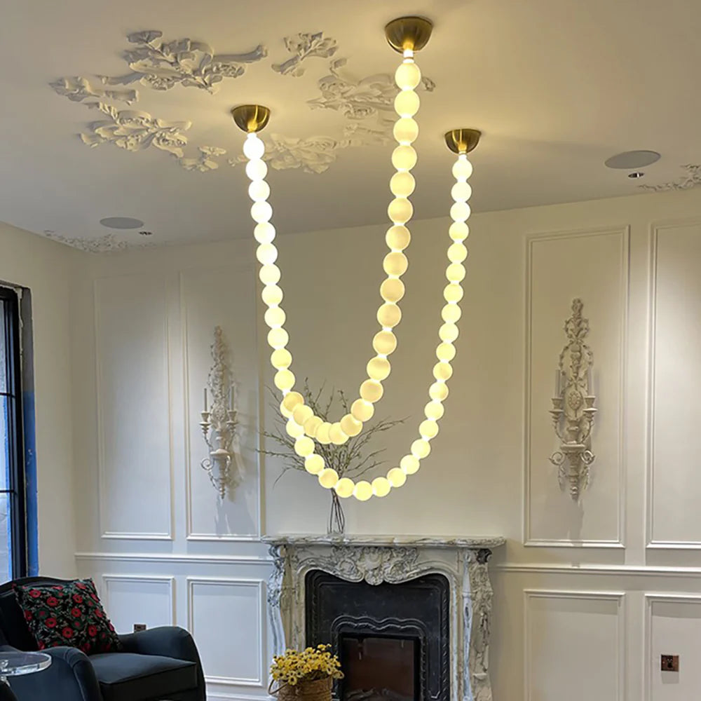 Pearl Alabaster Necklace Chandelier