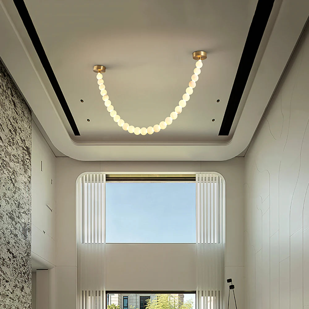 Pearl Alabaster Necklace Chandelier