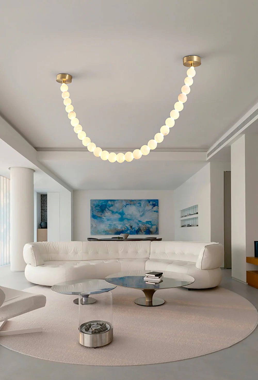 Pearl Alabaster Necklace Chandelier