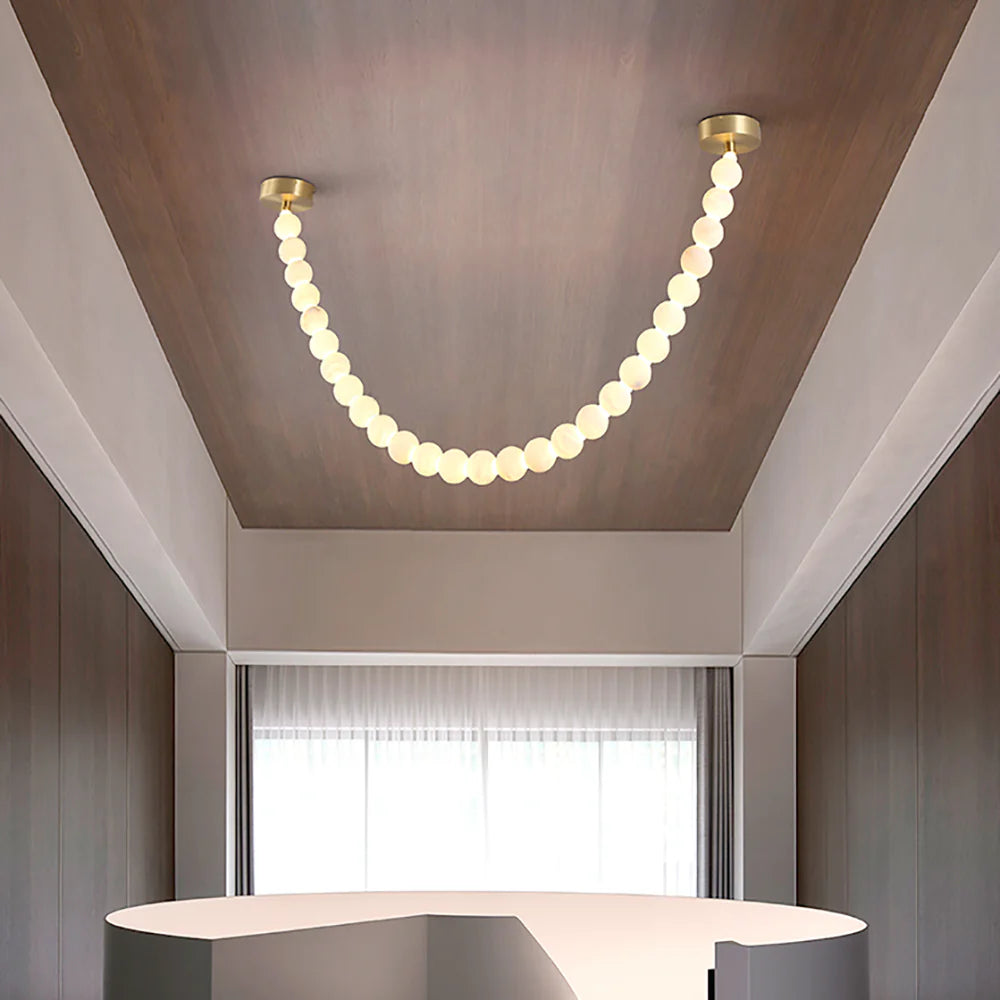 Pearl Alabaster Necklace Chandelier