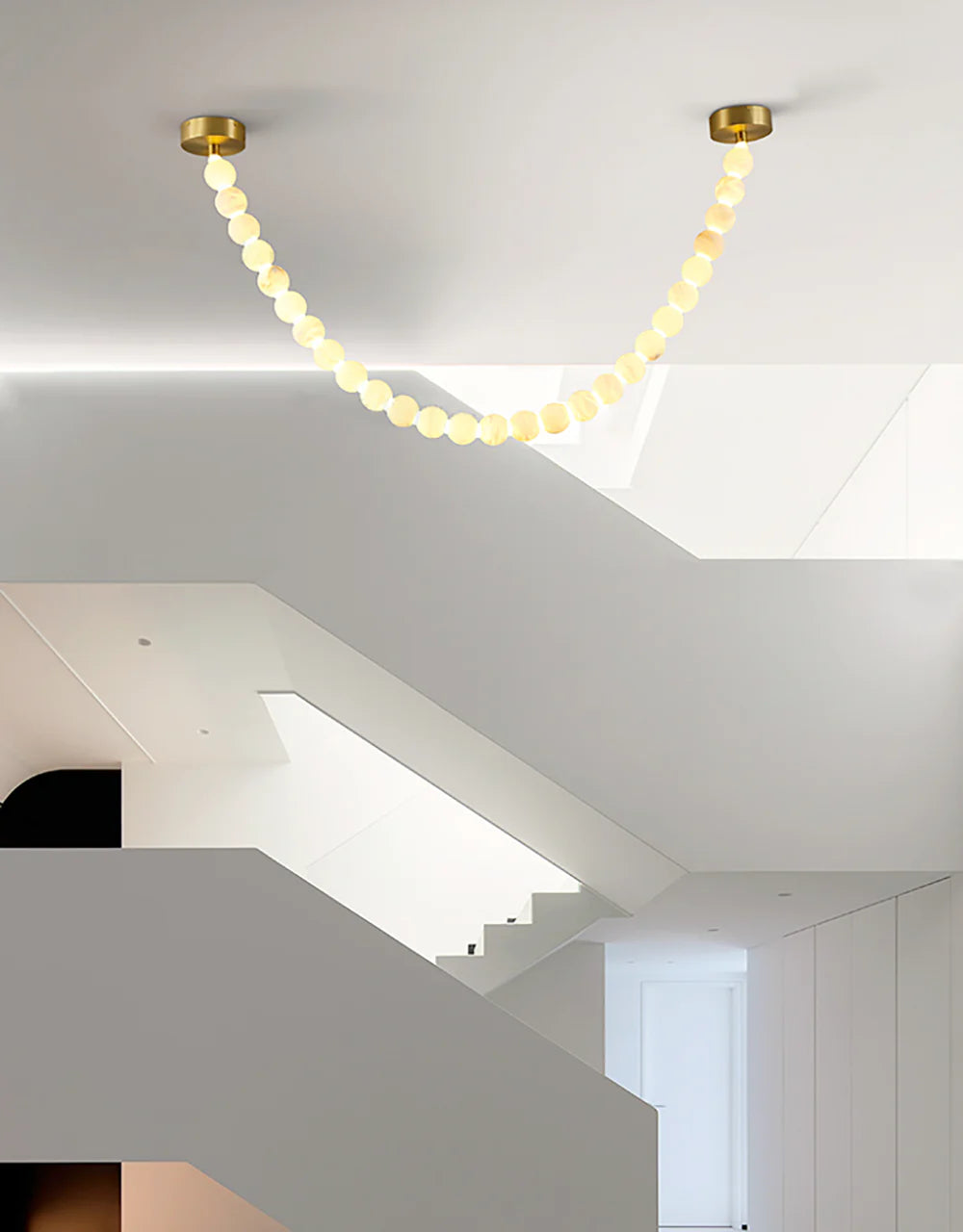 Pearl Alabaster Necklace Chandelier