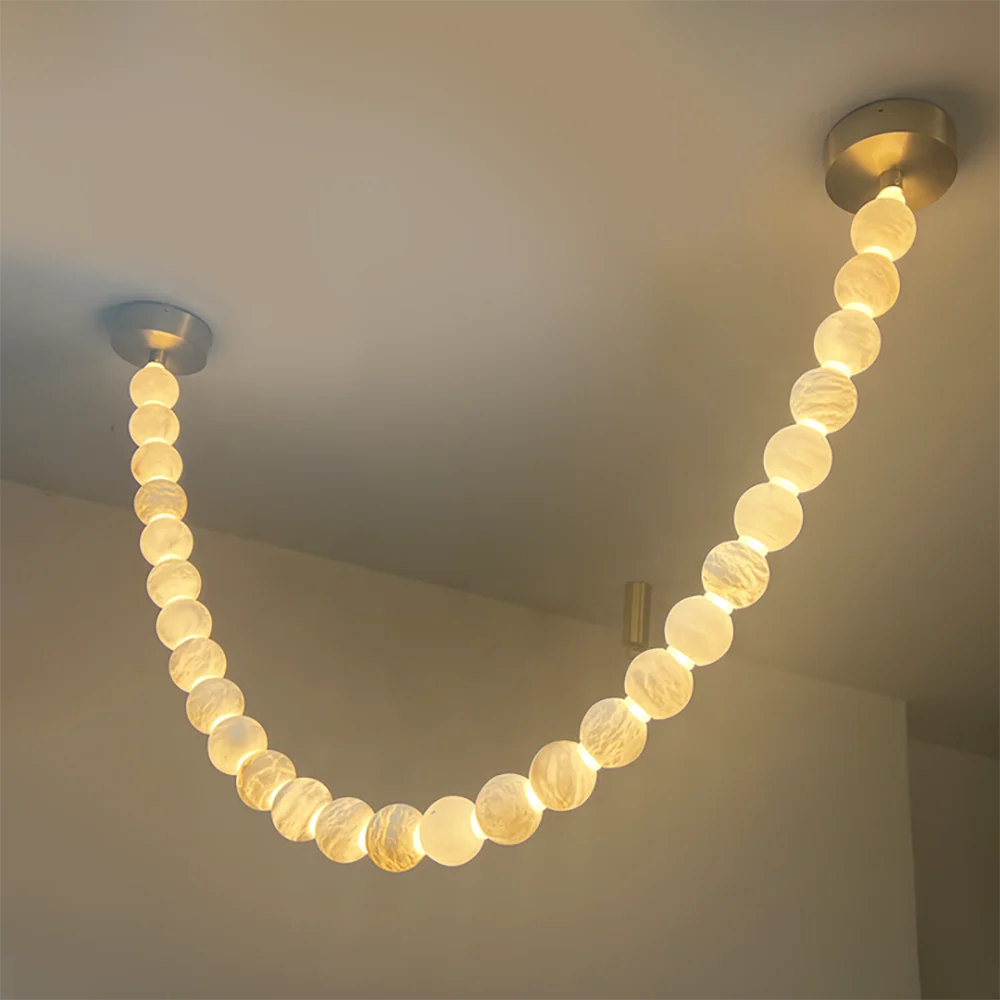 Pearl Alabaster Necklace Chandelier