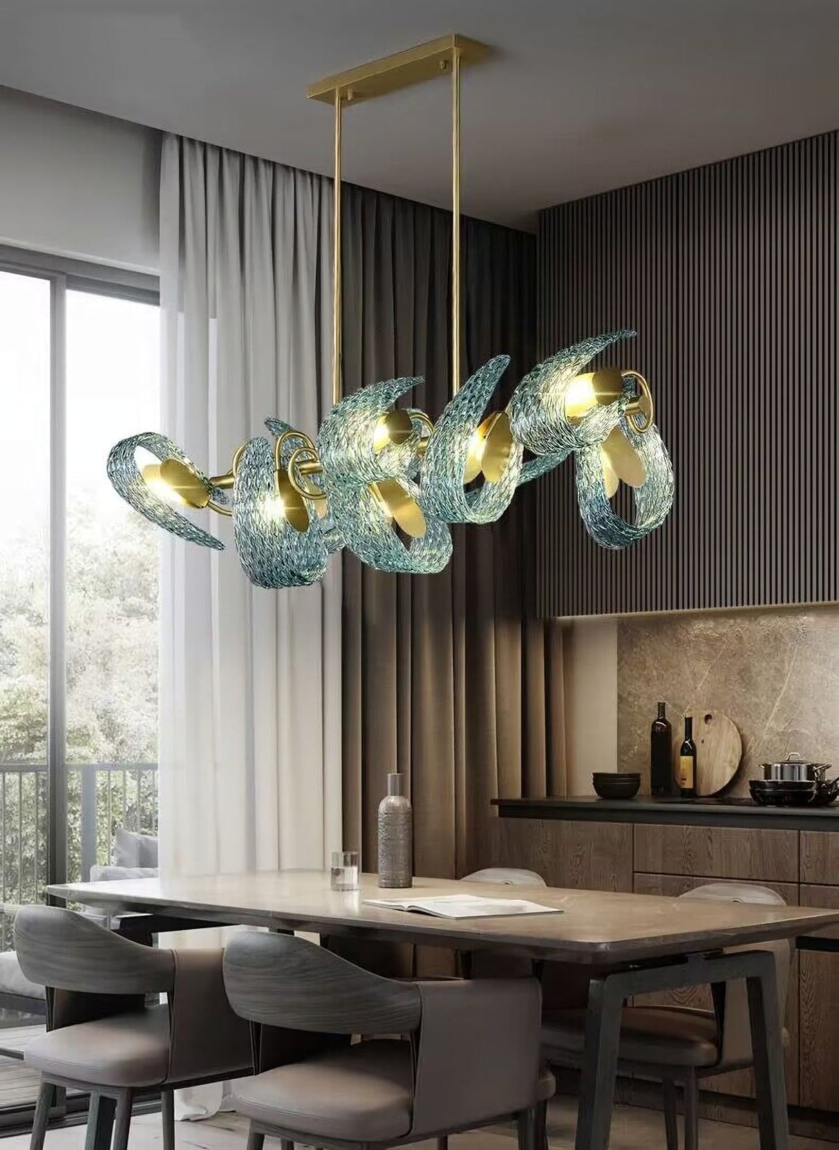 Petal Blue Chandelier