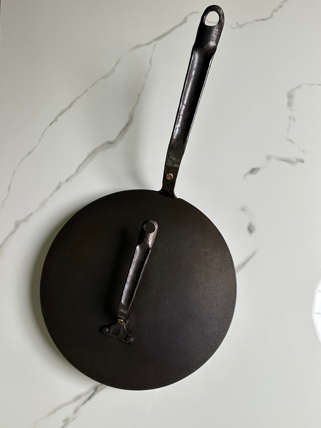 10" Round Carbon Steel Skillet - Hand Forged