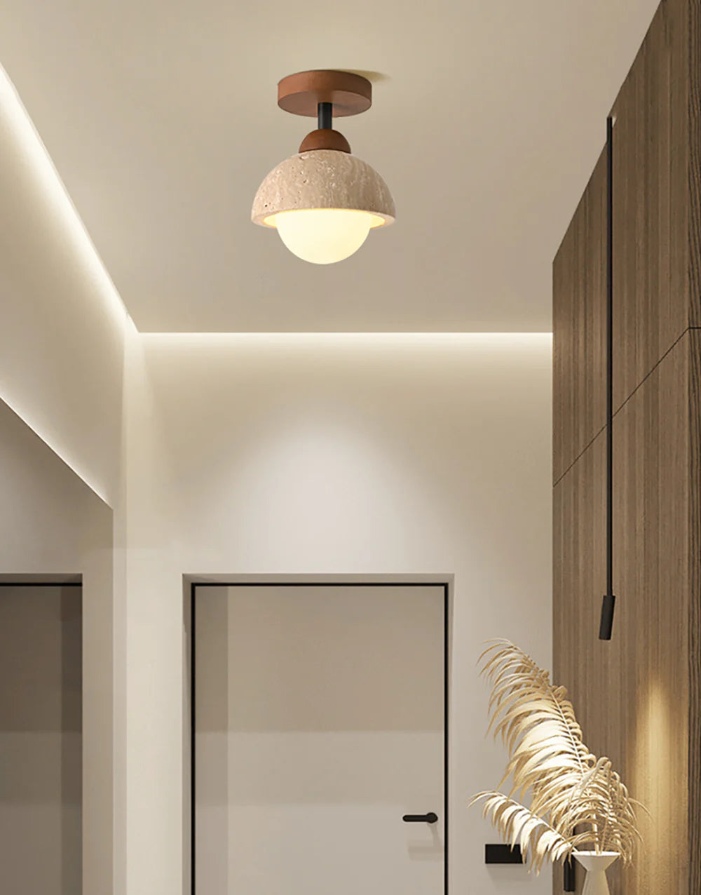 Piedra Travertine Ceiling Light