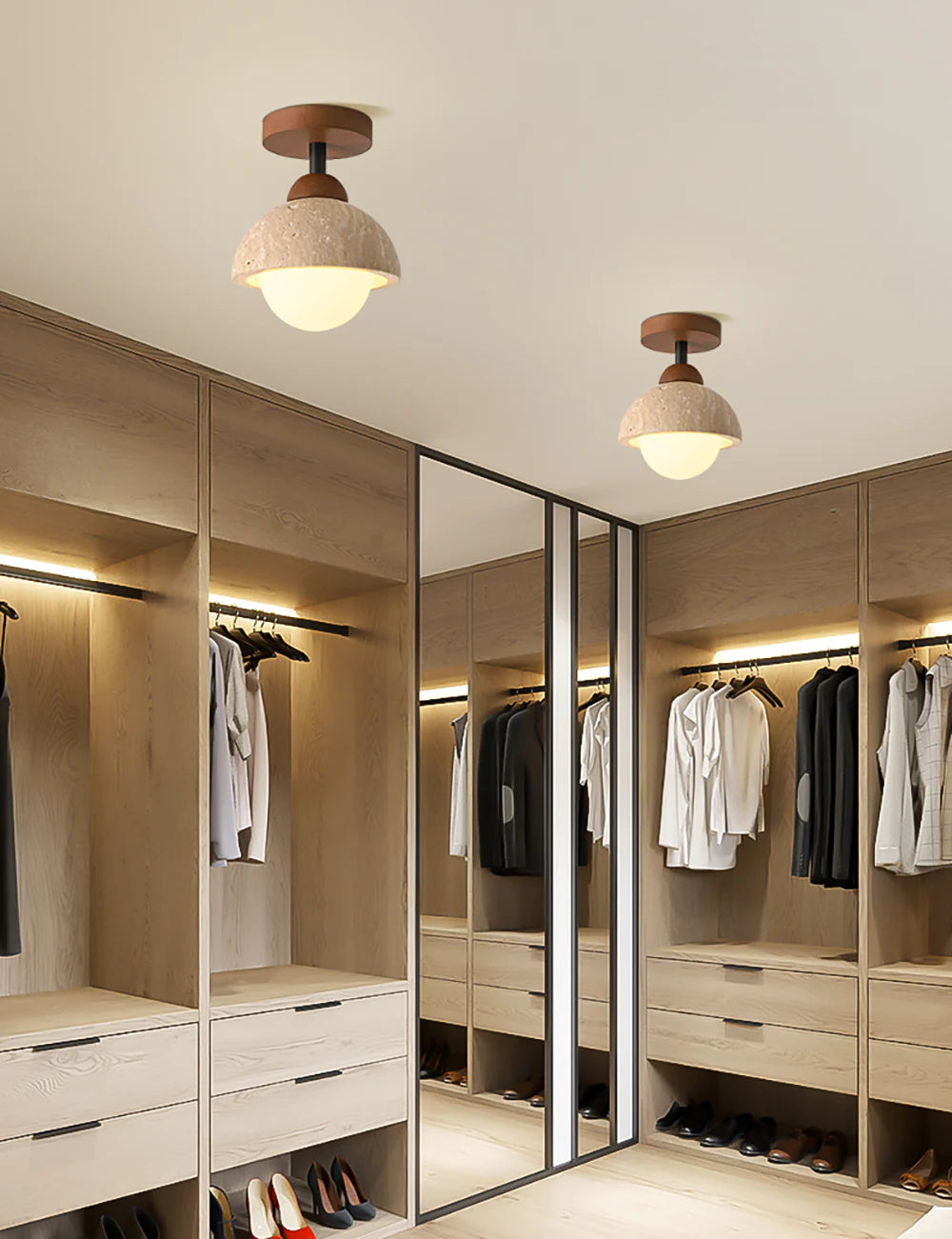 Piedra Travertine Ceiling Light