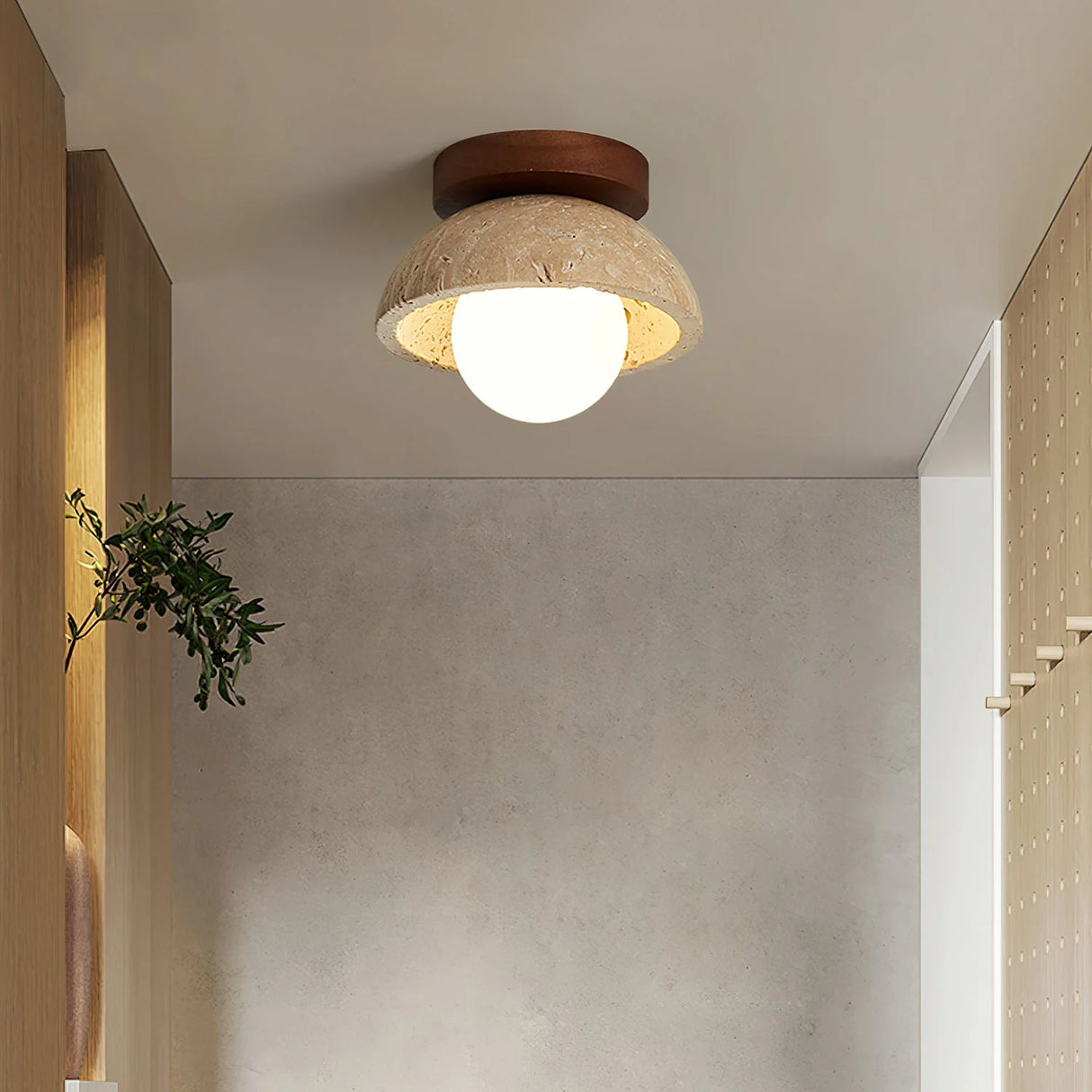 Piedra Travertine Ceiling Light