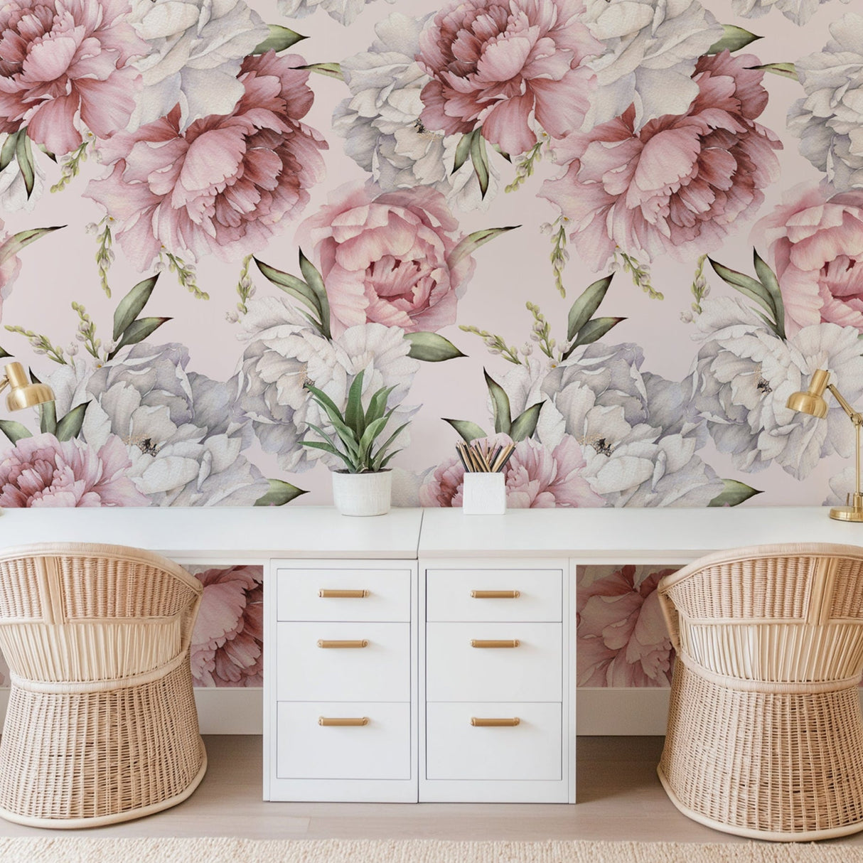 Light Pink Peony Wallpaper