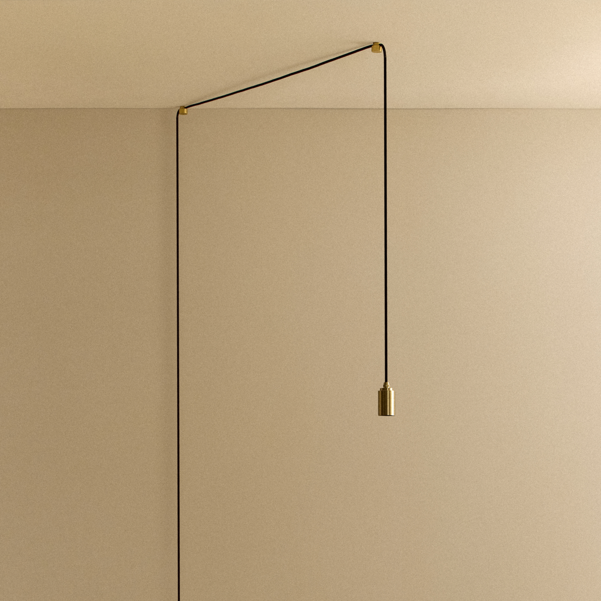 Plug-In Pendant in Brass