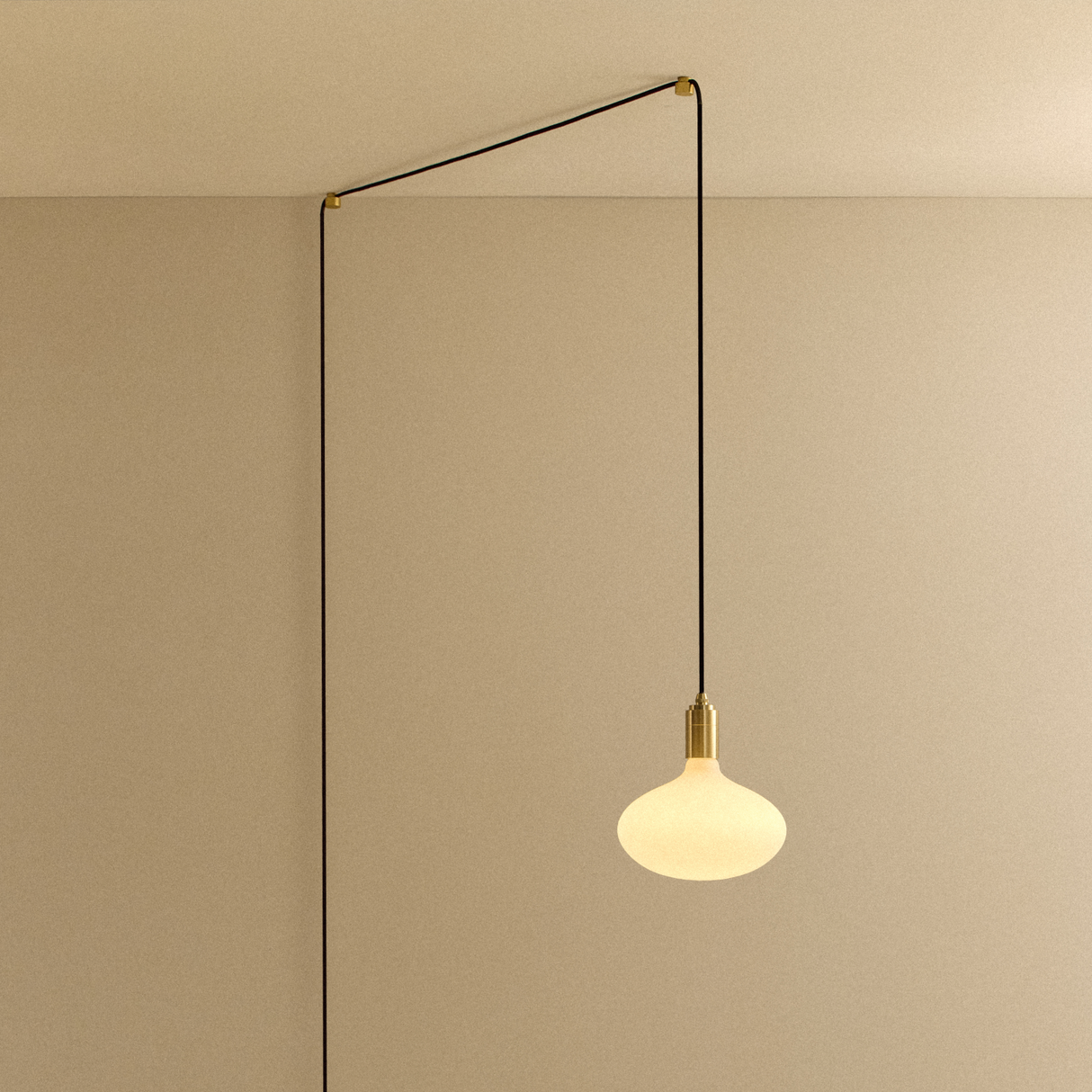 Oval II Plug-In Pendant in Brass