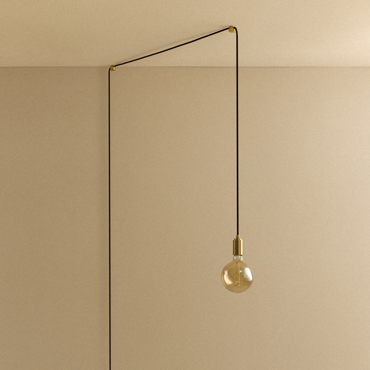 Voronoi I Plug-In Pendant in Brass