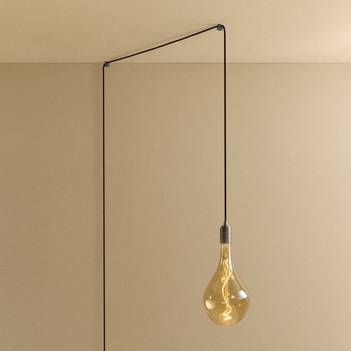 Voronoi III Plug-In Pendant in Graphite