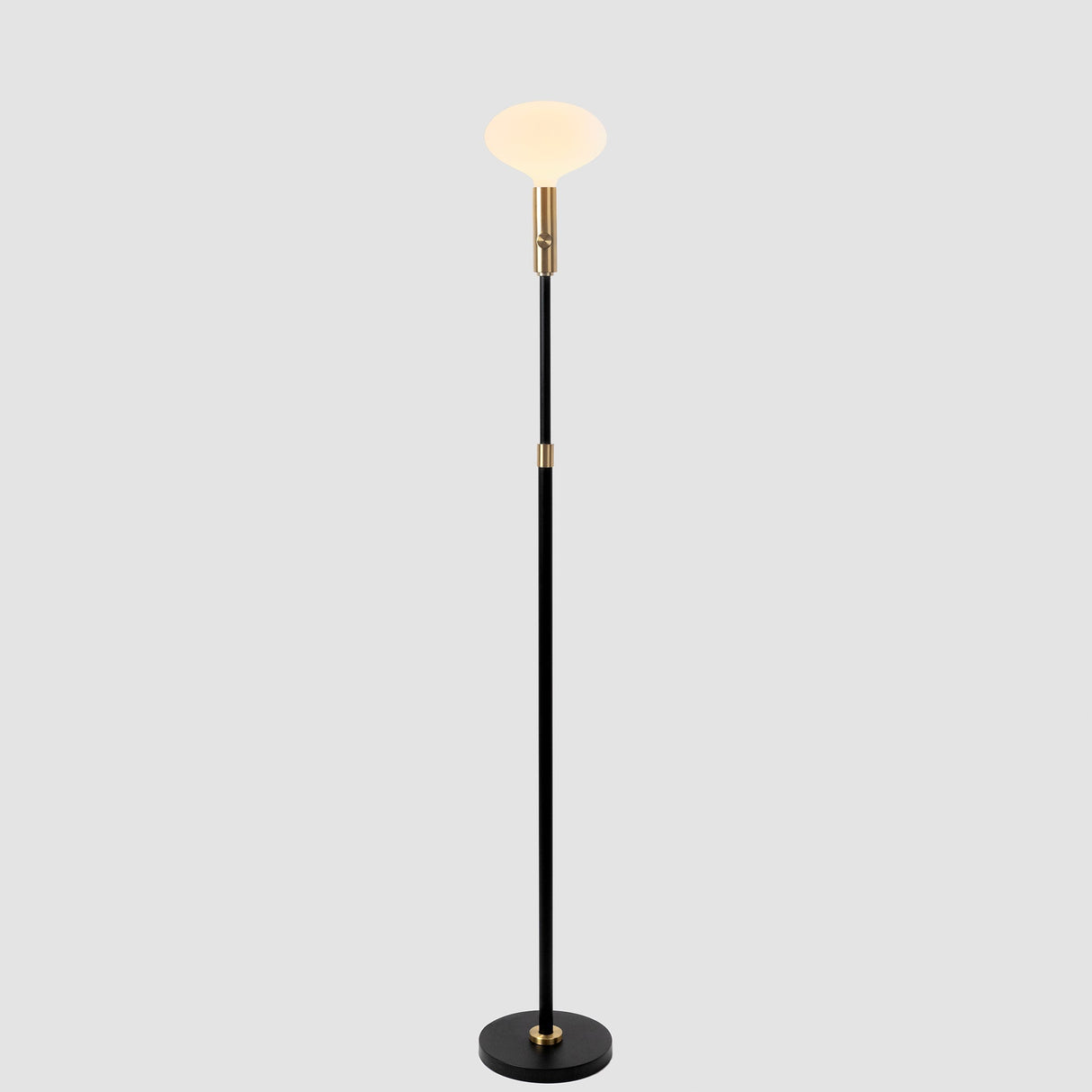 Poise Adjustable Floor Lamp in Brass + Oval II